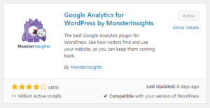 analytics plugin by monster insights