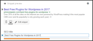 yoast snippet priview